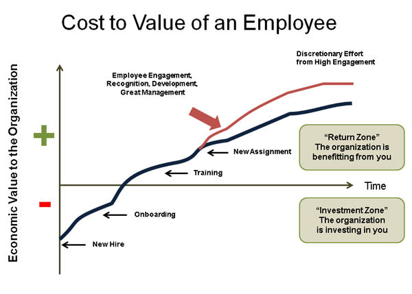 Economic Value of an Employee to the Organization over Time (C) Bersin by Deloitte